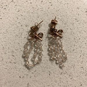 Dangling bow tie earrings